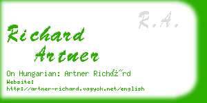 richard artner business card